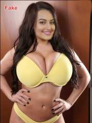 Nude Sonakshi Sinha Big Boobs Yellow Bra, NudeDesiActress.pics