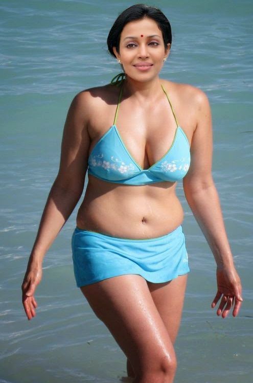 asha saini hot blue bikini Fake