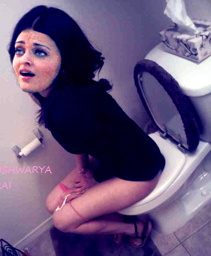 Aishwarya Rai taking a shit nude bathroom photo leaked