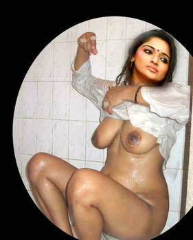 Kavya Madhavan nude bathroom photo showing her sexy tits, NudeDesiActress.pics
