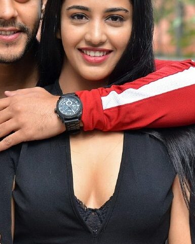 Daksha Nagarkar boobs pressed in public shoot black bra visible, NudeDesiActress.pics