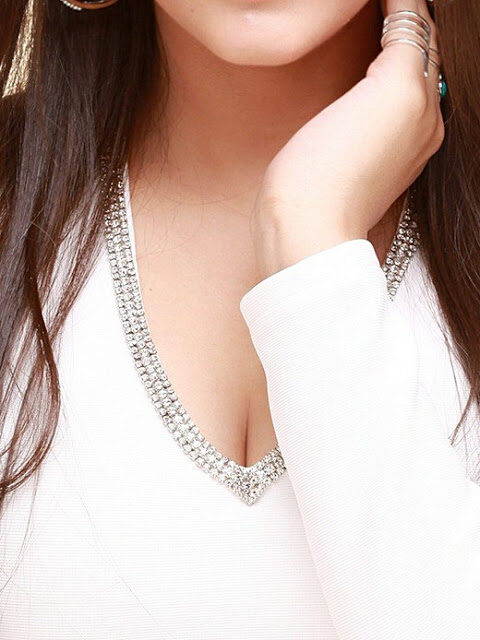 Surbhi low neck deep cleavage Hot Actress Photos Beautiful in White, NudeDesiActress.pics