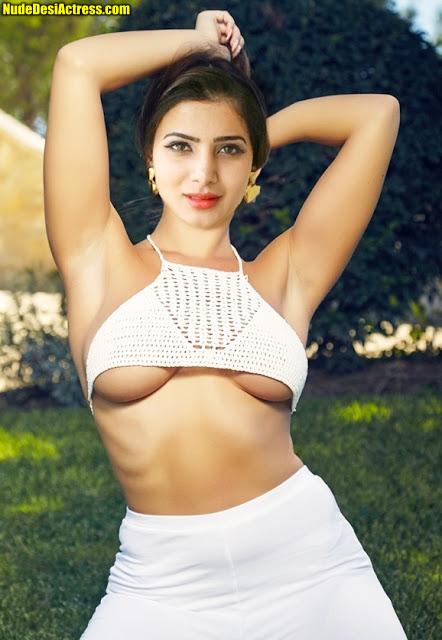 Samantha Ruth Prabhu underboobs nude pre-wedding photoshoot