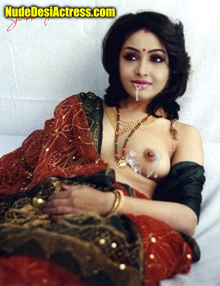 Shubhangi Atre sexy small boobs nipple nude saree without blouse image