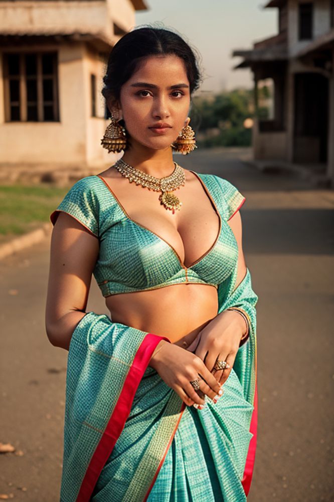 Anupama Parameswaran low neck blouse hot cleavage photos, NudeDesiActress.pics