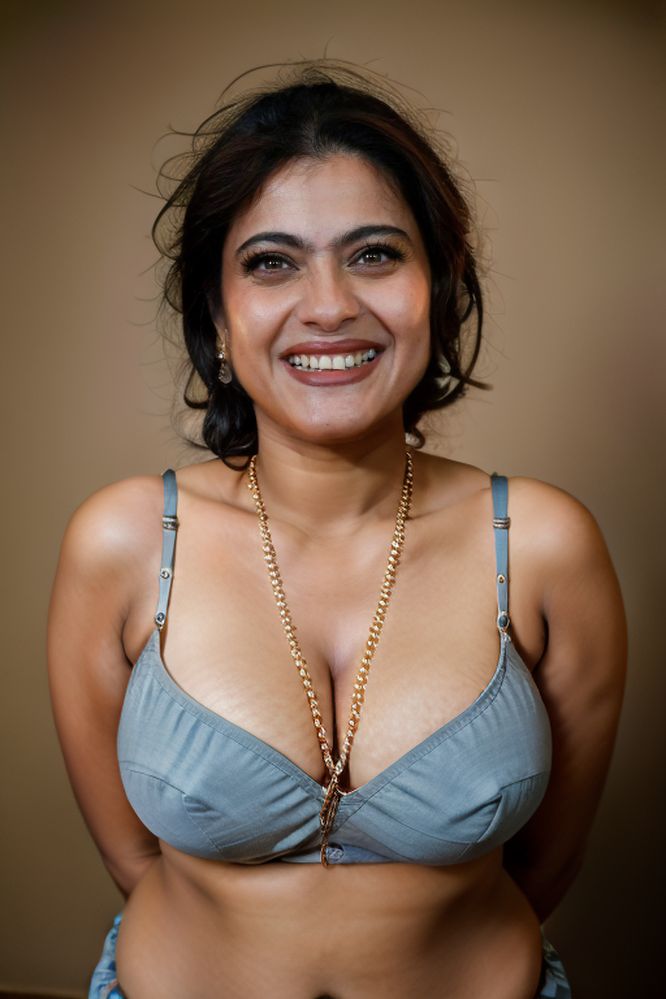 Kajol low neck blouse bra with mangalsuta, NudeDesiActress.pics