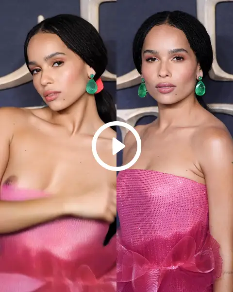 Zoë Kravitz Brazen Strappy Bra For Cleavage Overflow Video